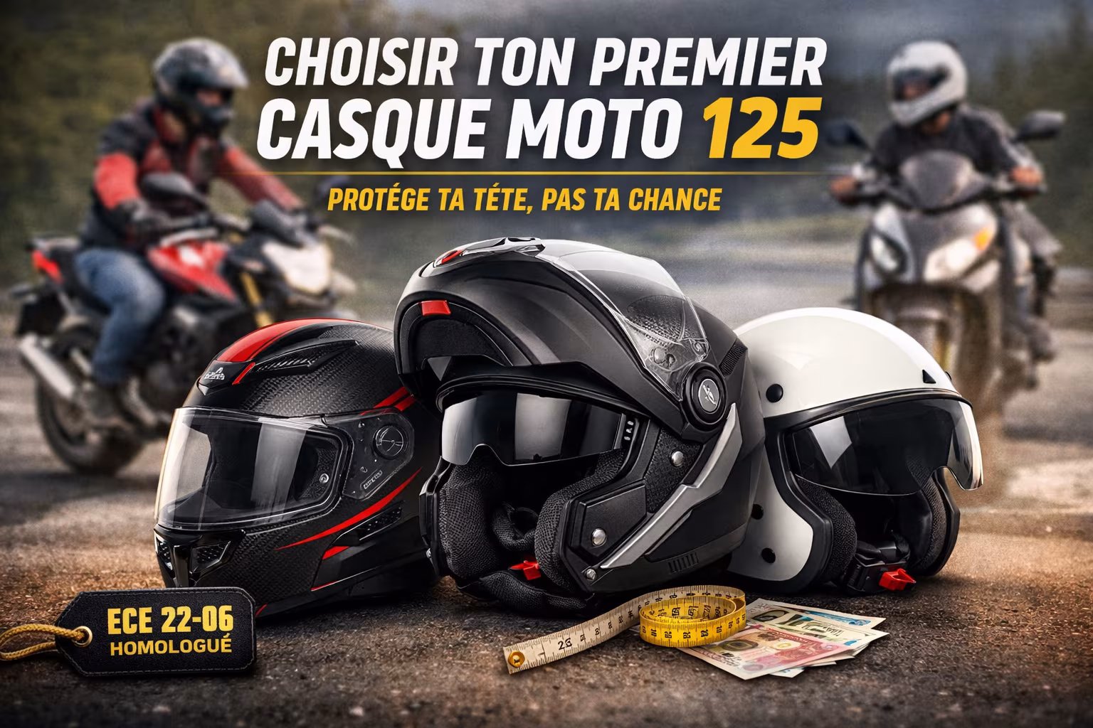 Choisir ton premier casque quand tu roule en moto 125cc