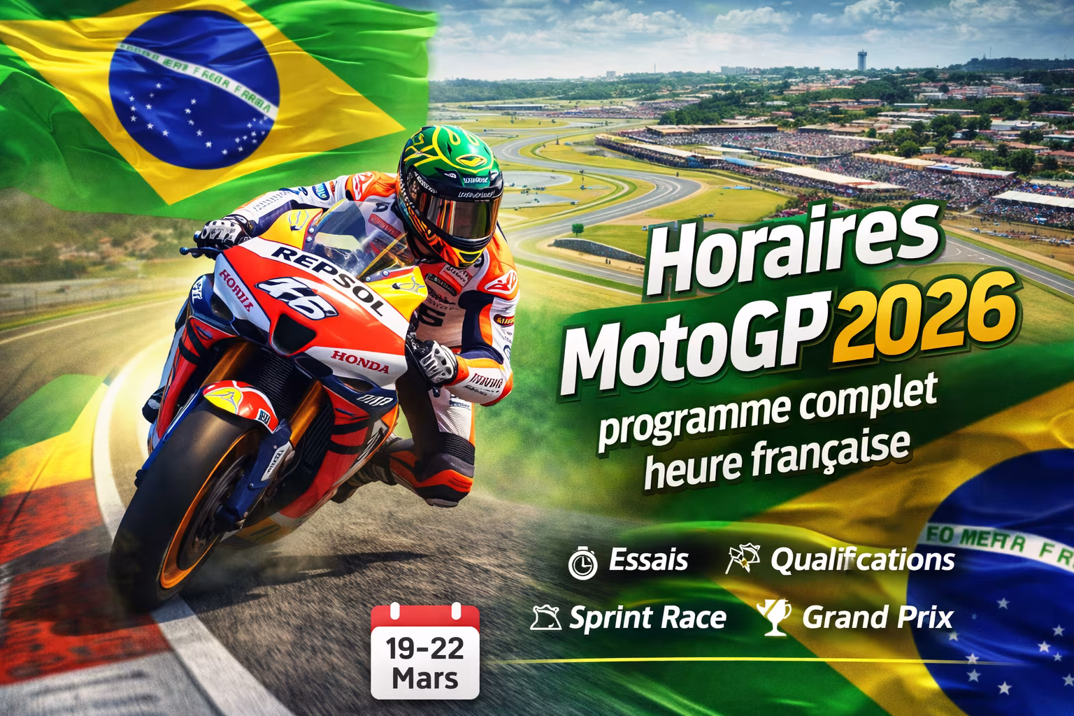 horaires motogp brésil 2026