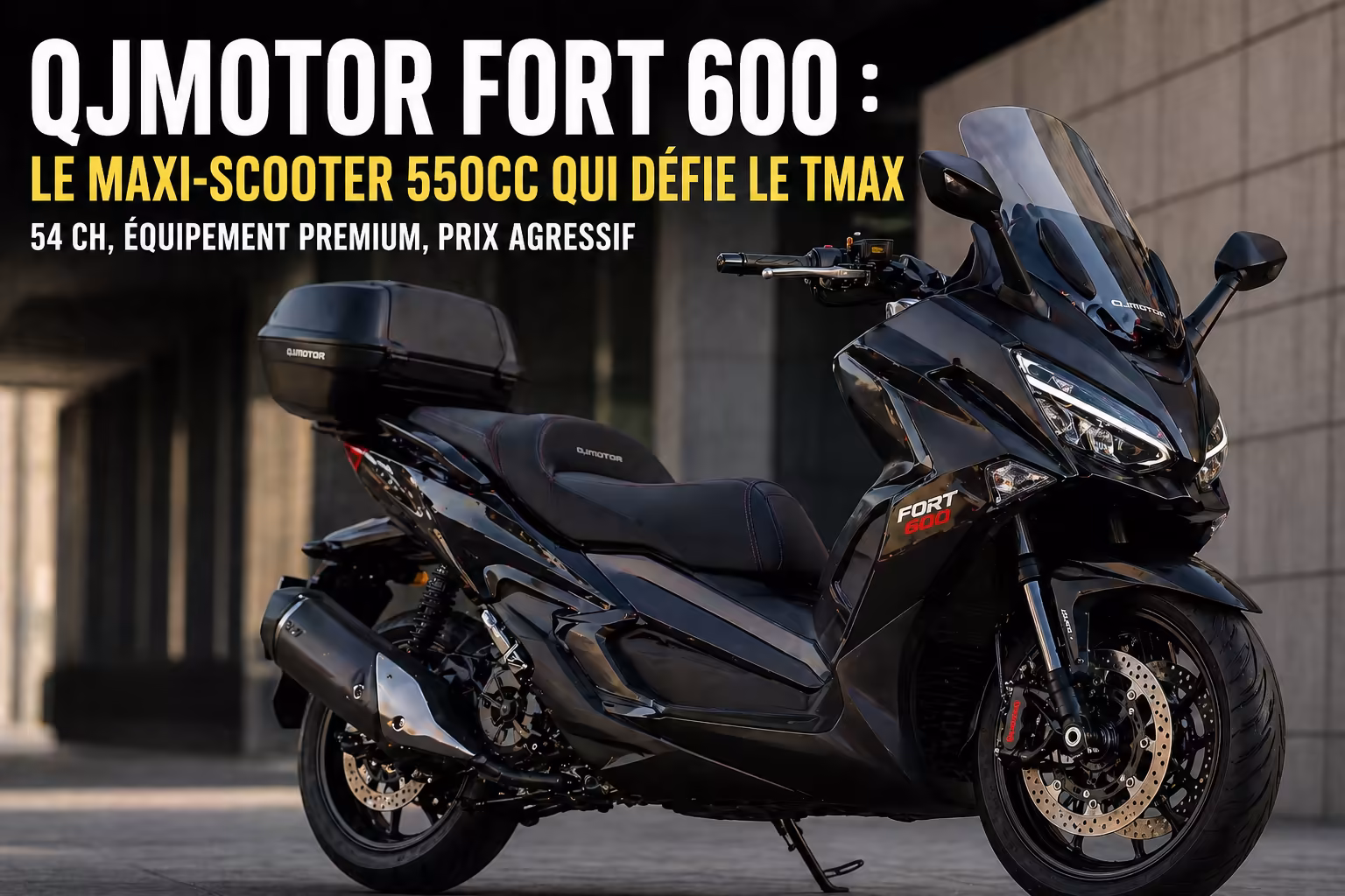 QJmotor defi le TMax avec son motor for 600