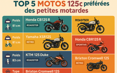 Top 5 motos 125cc pour femmes de petite taille
