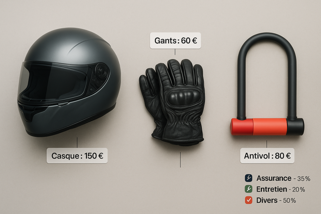 Coût Annuel 125cc : Budget Moto vs Scooter cout equipement 125