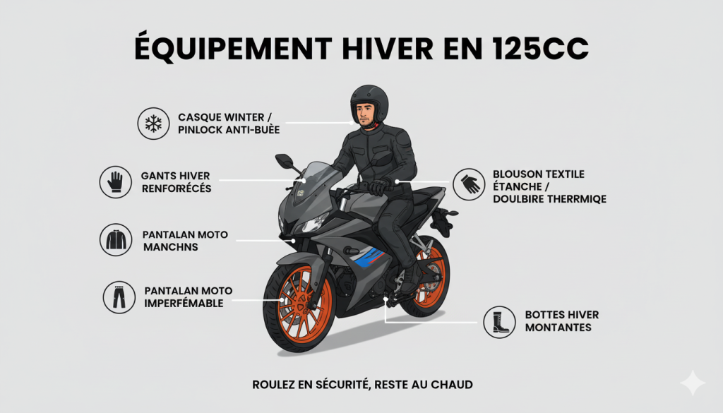 Rouler en 125cc en hiver : astuces & équipements au top a6093366 caa1 4e2f aefa 30d9d3cb821a