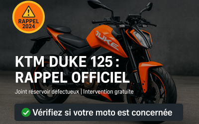 Rappel KTM 125 Duke 2024 : Ta moto est-elle concernée ?