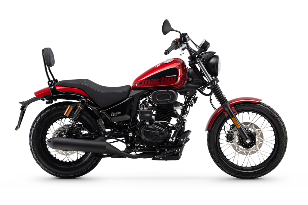 Macbor Rockster 125 Evo : Test, Prix & Avis 2026 macbor rockster 125 evo 125 nueva custom vista lateral derecho rojo