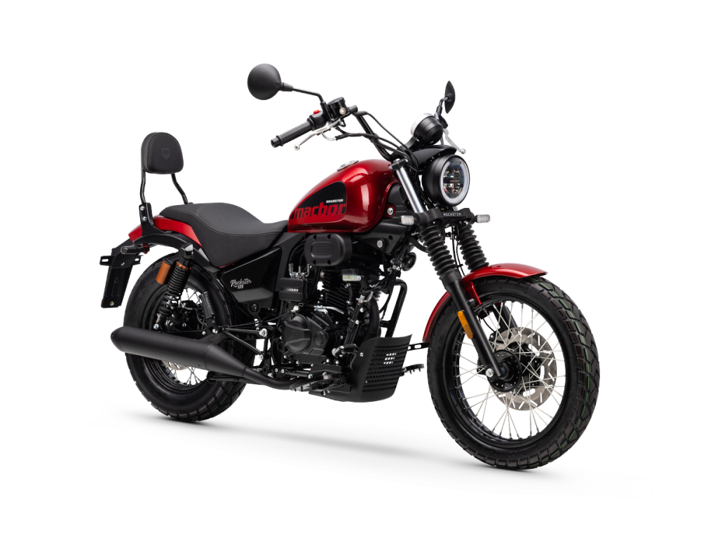 Macbor Rockster 125 Evo : Test, Prix & Avis 2026 med fit macbor rockster 125 evo 125 nueva custom vista 3 4 derecho rojo