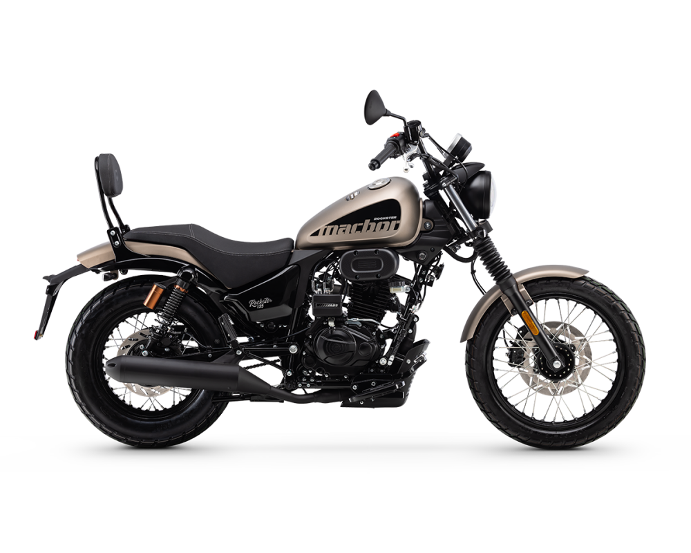 Macbor Rockster 125 Evo : Test, Prix & Avis 2026 med fit macbor rockster 125 evo 125 nueva custom vista lateral derecho dorado