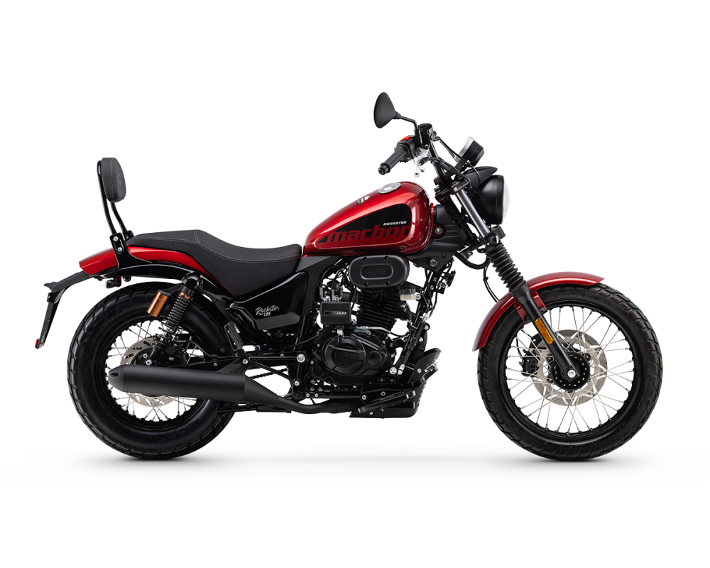Macbor Rockster 125 Evo : Test, Prix & Avis 2026 med fit macbor rockster 125 evo 125 nueva custom vista lateral derecho rojo