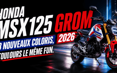 Moto et scooter 125cc Honda MSX125 Grom 2026 : 3 nouvelles couleurs pour la mini-moto culte